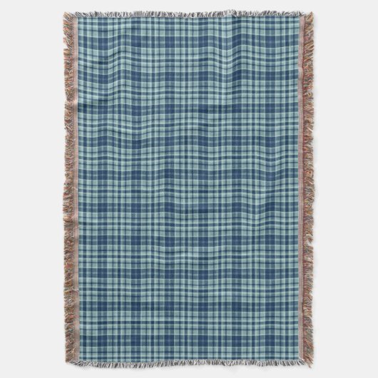Couverture Cosy plaid bleu sauge vert (devant Vertical)