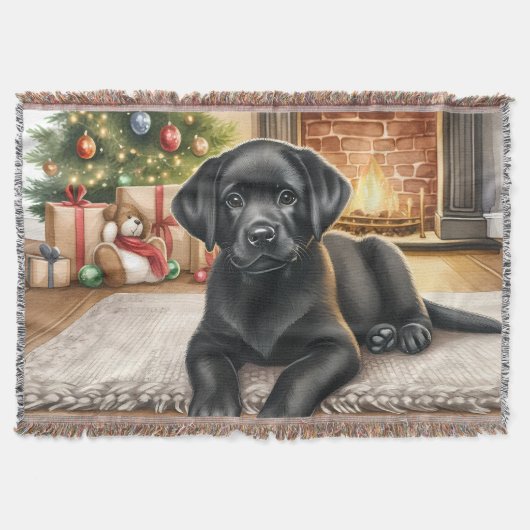 Couverture Cosy Puppy Labrador Retriever Amoureux des chiens (Devant)