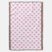Couverture Coton Candy Pink coeurs sur blanc (devant Vertical)