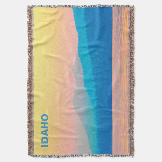 Couverture Coucher de soleil cyan et Saumon (devant Vertical)