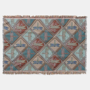 Couverture Couchette à jetons avec empreinte de libellule