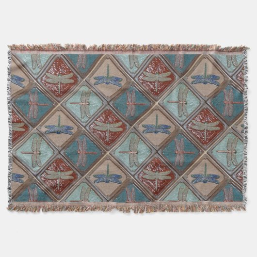 Couverture Couchette à jetons avec empreinte de libellule (Devant)