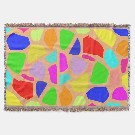 Couverture Couleur arc-en-ciel Giraffe Texture lancer couvert (Devant)