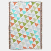 Couverture Couleurs chaudes Triangle Coral Pea Mint Moderne A (devant Vertical)