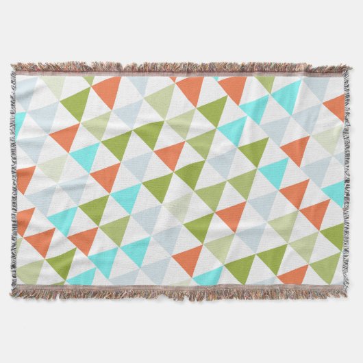 Couverture Couleurs chaudes Triangle Coral Pea Mint Moderne A (Devant)