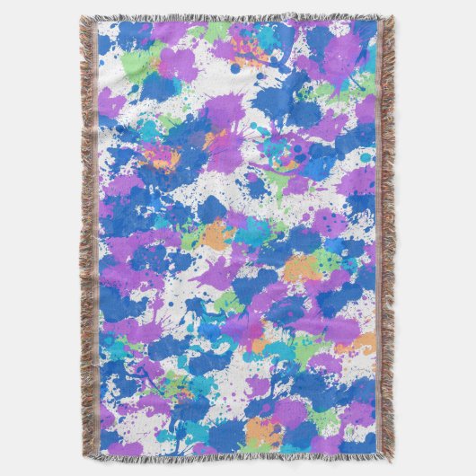 Couverture Couleurs cool Peinture Abstraite, Blurple (devant Vertical)