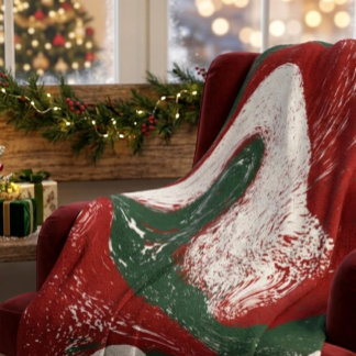 Couverture Couleurs de Noël Design Marbre Liquide Festif