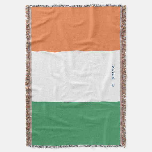Couverture Couleurs d'Irlande Drapeau Ajouter votre nom (devant Vertical)