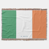 Couverture Couleurs d'Irlande Drapeau Ajouter votre nom (Devant)