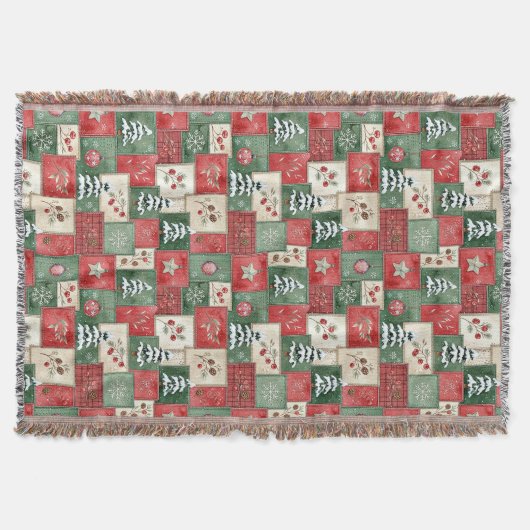 Couverture Country patchwork christmas pattern (Devant)