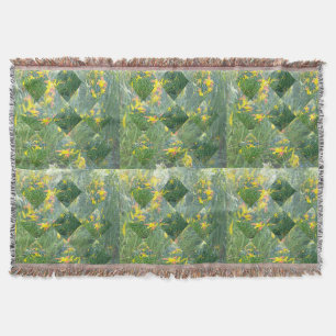 Couverture Coupe de diamant Jaune Lily Field Conception géomé