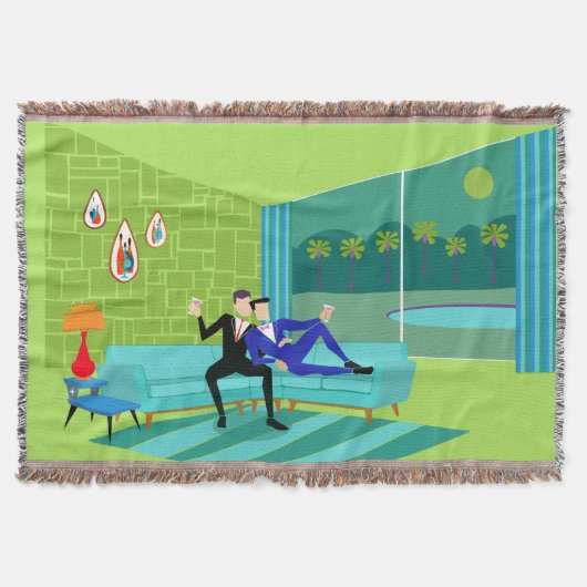 Couverture Couple Gay Romantique Retro Lance Blanche (Devant)