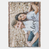 Couverture Couple Love Modern Anniversary Photo Woven (devant Vertical)