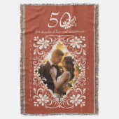 Couverture Couples romantiques Photo Rouille rouge 50 Anniver (devant Vertical)