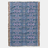 Couverture Courbes & Lotus, lavande motif abstraite et bleu (devant Vertical)