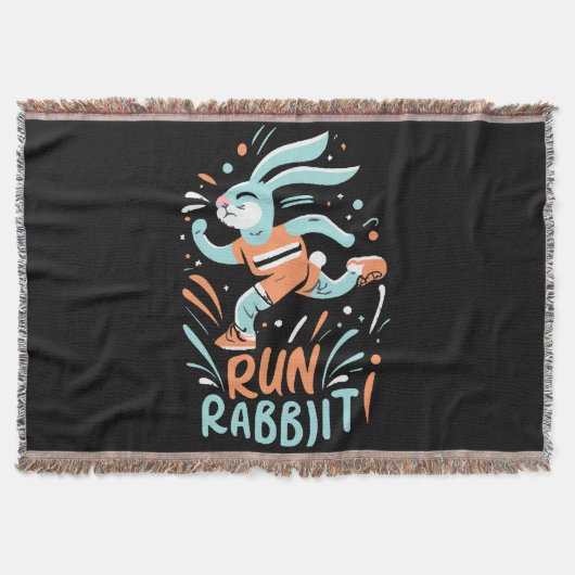 Couverture courir lapin marathon coureur lapin mignon (Devant)
