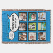 Couverture Cousin 9 Photo Collage Bande Dessinée Fun Blue (Devant)