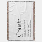 Couverture Cousin Cool Fun Moderne Noir et Blanc (devant Vertical)