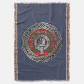 Couverture Coussin de Clan MacKinnon Crest & Tartan Knot (devant Vertical)