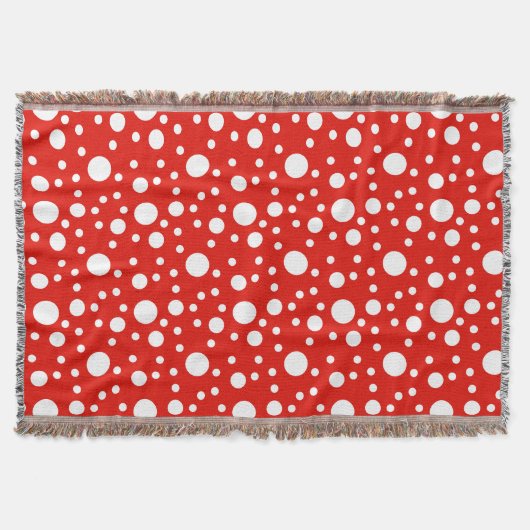 Couverture Couvercle de couette blanc Pois rouge (Devant)