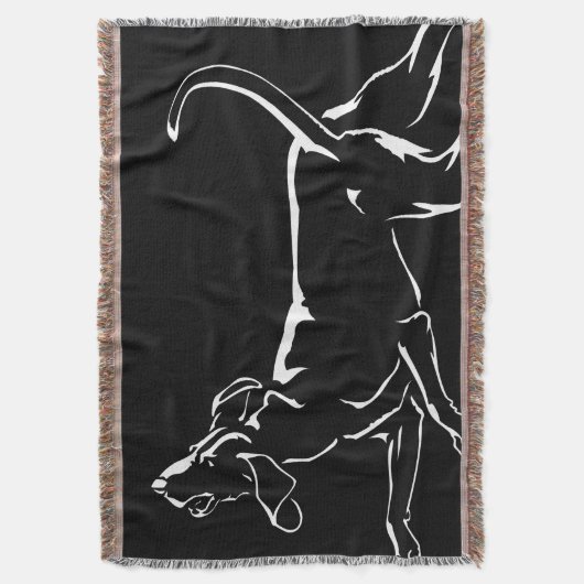 Couverture couvrante de jet d'art de chien de (devant Vertical)