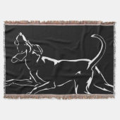 Couverture couvrante de jet d'art de chien de (Devant)