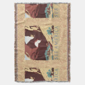 Couverture Cow-boy Désert Vintage Western Chevaux  (devant Vertical)