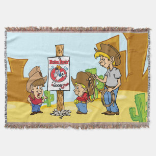Couverture Cowboy Western Cowgirl Mutton Bustin Thon Blanket