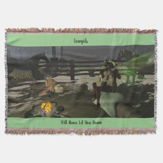 Couverture Cowgirls Campfire Song Throw Blanket 54" x 38" (Devant)