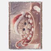 Couverture “Cozy Cocoa Kitty" Cute Christmas Cat (devant Vertical)