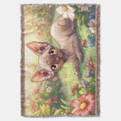 Couverture “Cozy Garden Sphynx" Cute Sphynx Cat (devant Vertical)