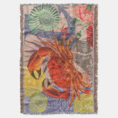 Couverture Crabe Plage Nautique Art de la mer (devant Vertical)