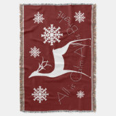 Couverture Cranberry All is Calm All is Bright Deer Throw (devant Vertical)