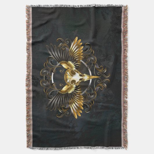 Couverture Crâne d'oiseaux dorés sur arrière - plan noir (devant Vertical)