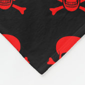 Couverture crâne rouge et os croisés avec texte pe (Coin)