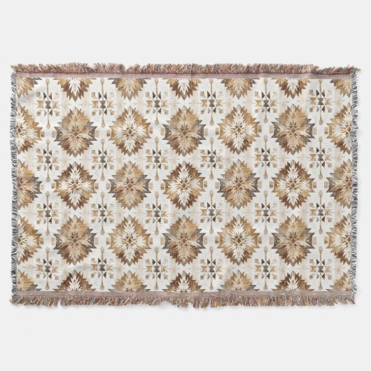 Couverture Cream Brown Native Tribal (Devant)