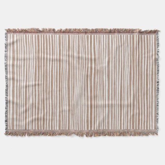 Couverture Cream Brown Stripes Christmas (Devant)
