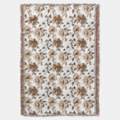 Couverture Crème Brown Fleurs blanches Noël (devant Vertical)