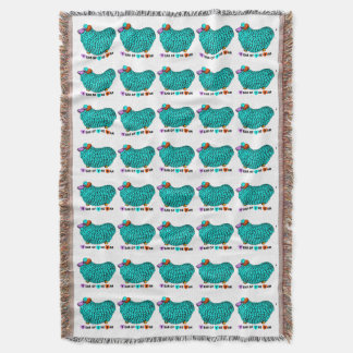 Couverture Crème Turquoise Chinoise Année Zodiac Jetée Blanch