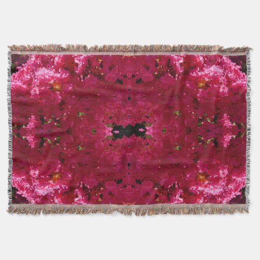 Couverture Crepe Myrtle Tree Magenta Floral (Devant)
