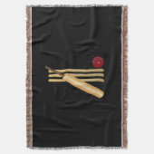 Couverture Cricket - Wicket, chauve-souris et balle en noir (devant Vertical)