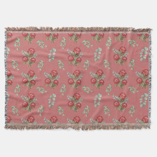 Couverture Crimson Protea Bouquet Watercolor (Devant)