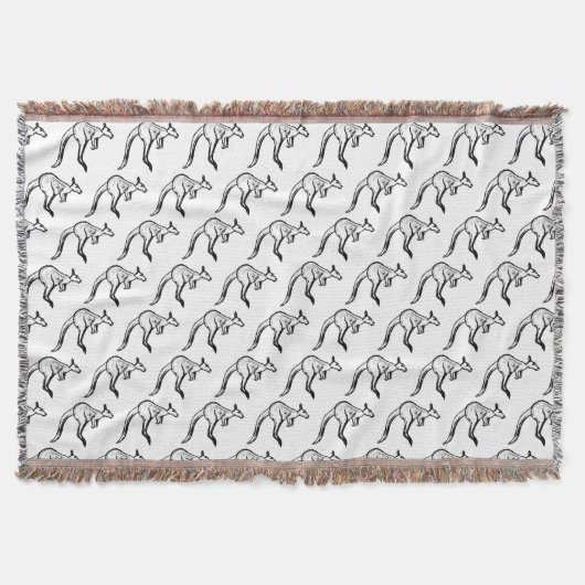 Couverture Crochet noir et blanc Kangaroo (Devant)