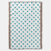 Couverture Crochets turquoises sur blanc (devant Vertical)