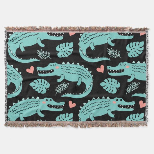Couverture Crocodiles de caricatures, motif mignon sans soudu (Devant)