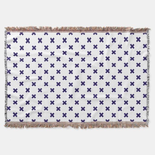 Couverture Croix bleu marine sur blanc (Devant)