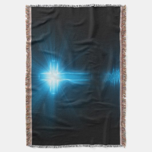 Couverture Croix chrétienne dans la lumière bleue (devant Vertical)