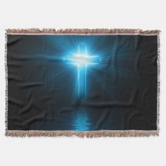 Couverture Croix chrétienne dans la lumière bleue (Devant)