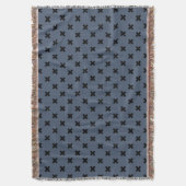 Couverture Croix noire coutures sur bleu-gris (devant Vertical)