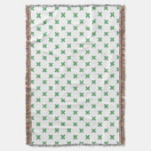 Couverture Croix verte coutures sur blanc (devant Vertical)